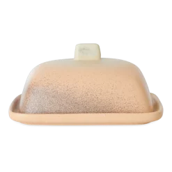 Beurrier en grès rose 15,5x12x7,5cm Breeze - HKLIVING
