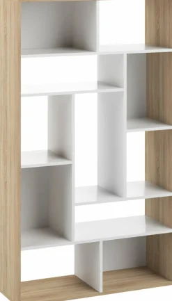 Bibliothèque blanche et chêne Seoul - TEMAHOME