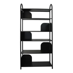 Bibliothèque en acier noir 93 x 34 x 200 cm Chloé - Resistub