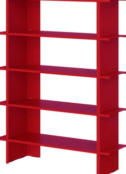 Bibliothèque en acier rouge tomate 156cm Hes - noo.ma