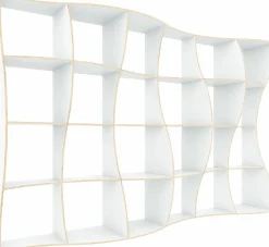 Bibliothèque en bois de bouleau blanc 246 x 165 cm Dune - Jaanus Orgusaar