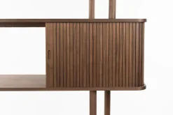 Bibliothèque en bois de noyer 35x160x195cm Barbier - Zuiver