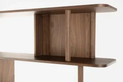 Bibliothèque en bois de noyer 35x160x195cm Barbier - Zuiver