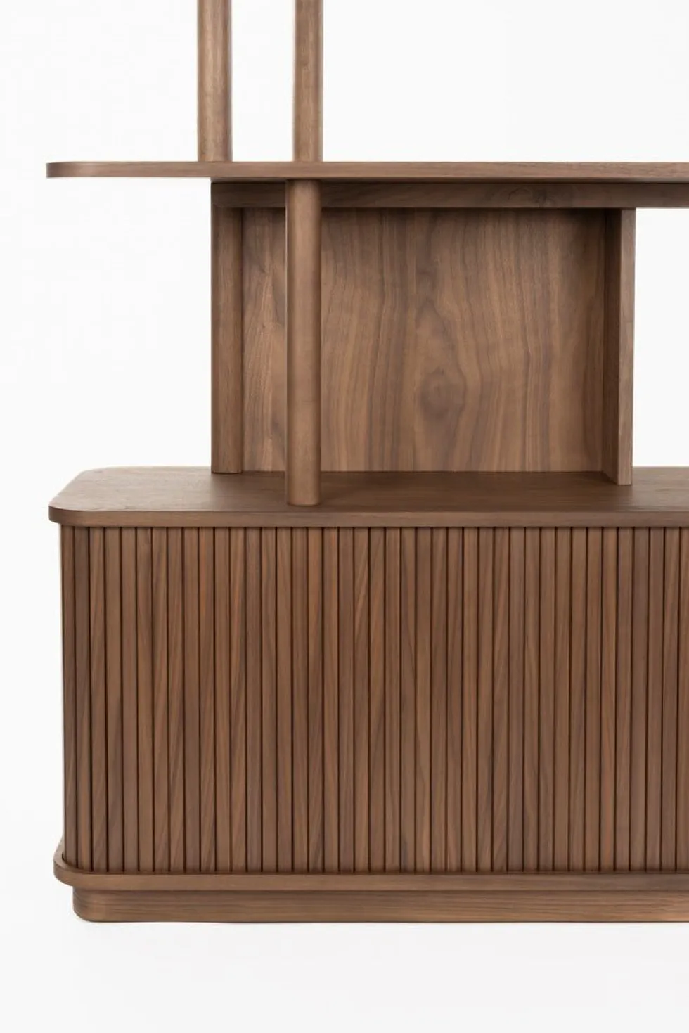 Bibliothèque en bois de noyer 35x160x195cm Barbier - Zuiver