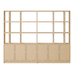 Bibliothèque en bois mdf chêne 262x206cm Stacked Configuration 2 - Muuto