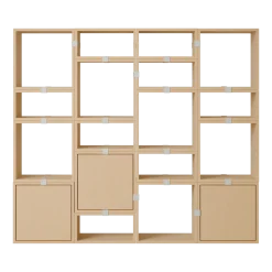 Bibliothèque en bois mdf chêne 175x153cm Stacked Configuration 4 - Muuto