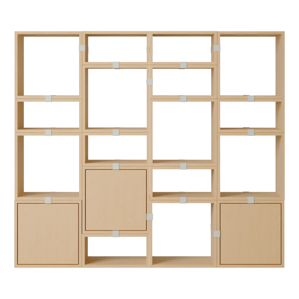 Bibliothèque en bois mdf chêne 175x153cm Stacked Configuration 4 - Muuto