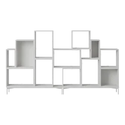 Bibliothèque en bois mdf gris 262x148cm Stacked Configuration 3 - Muuto