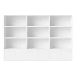 Bibliothèque en bois MDF laqué blanc 210 x 140 cm Combination 17 - Bolia