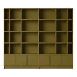 Bibliothèque en bois mdf marron vert 262x228cm - Muuto
