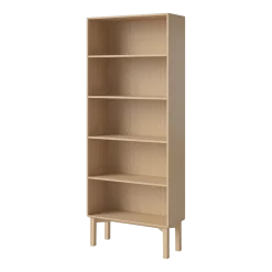 Bibliothèque en chêne huilé blanchi 200cm Silencieuse - Bolia