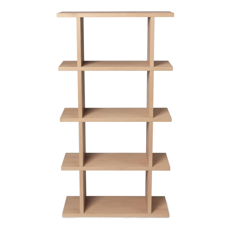 Bibliothèque en chêne naturel laqué 75x141cm Kona - Ferm Living