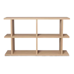 Bibliothèque en chêne naturel laqué 122,5x72cm Kona - Ferm Living