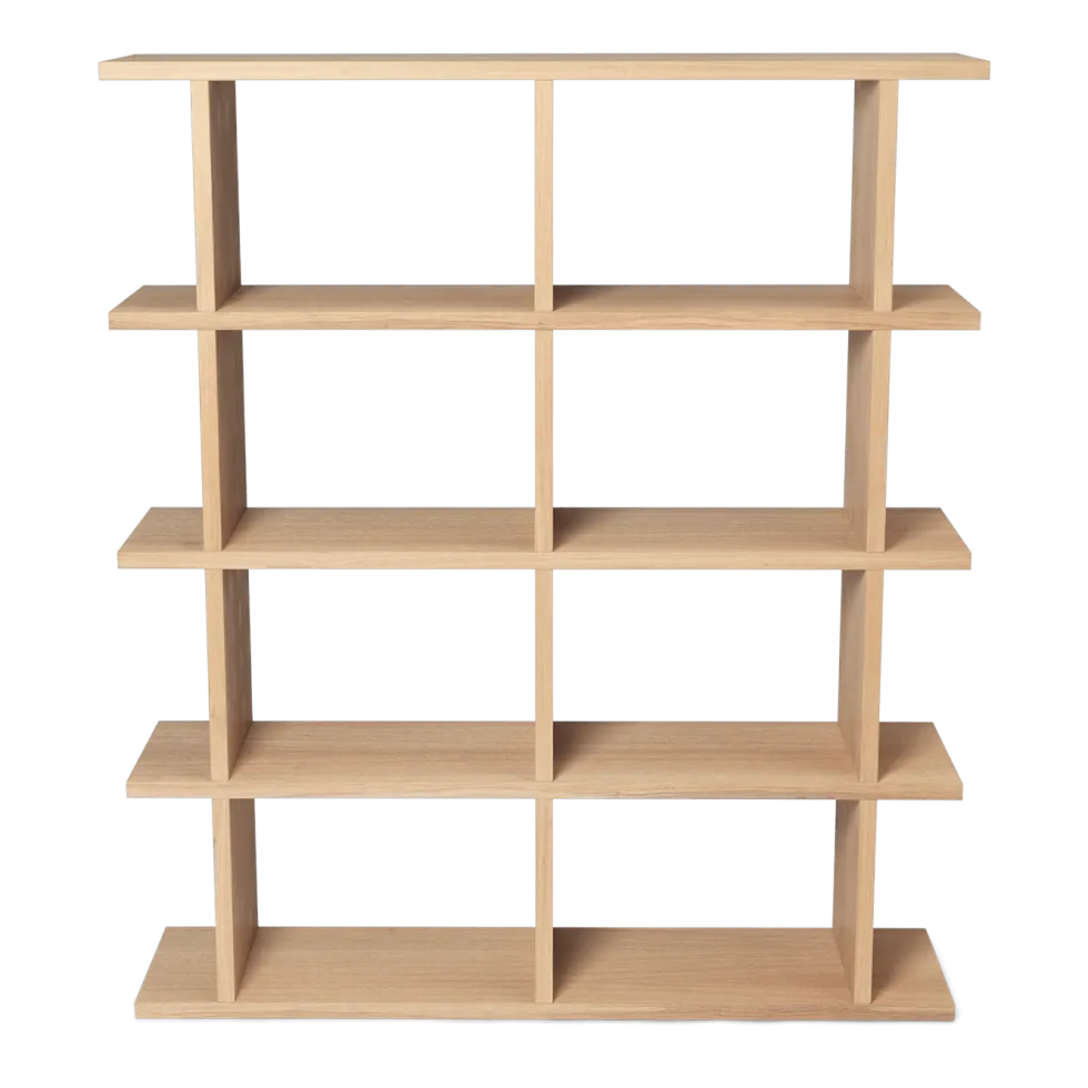Bibliothèque en chêne naturel laqué 122,5x141cm Kona - Ferm Living
