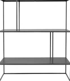 Bibliothèque en fer gris 30x76x88cm Son - Zuiver