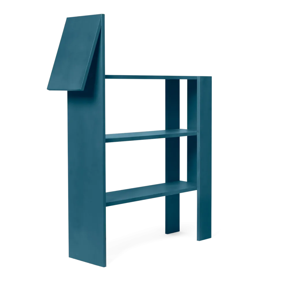 Bibliothèque en mdf bleu foncé Horse - Ferm living