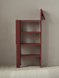 Bibliothèque en mdf rouge Giraphe - Ferm living