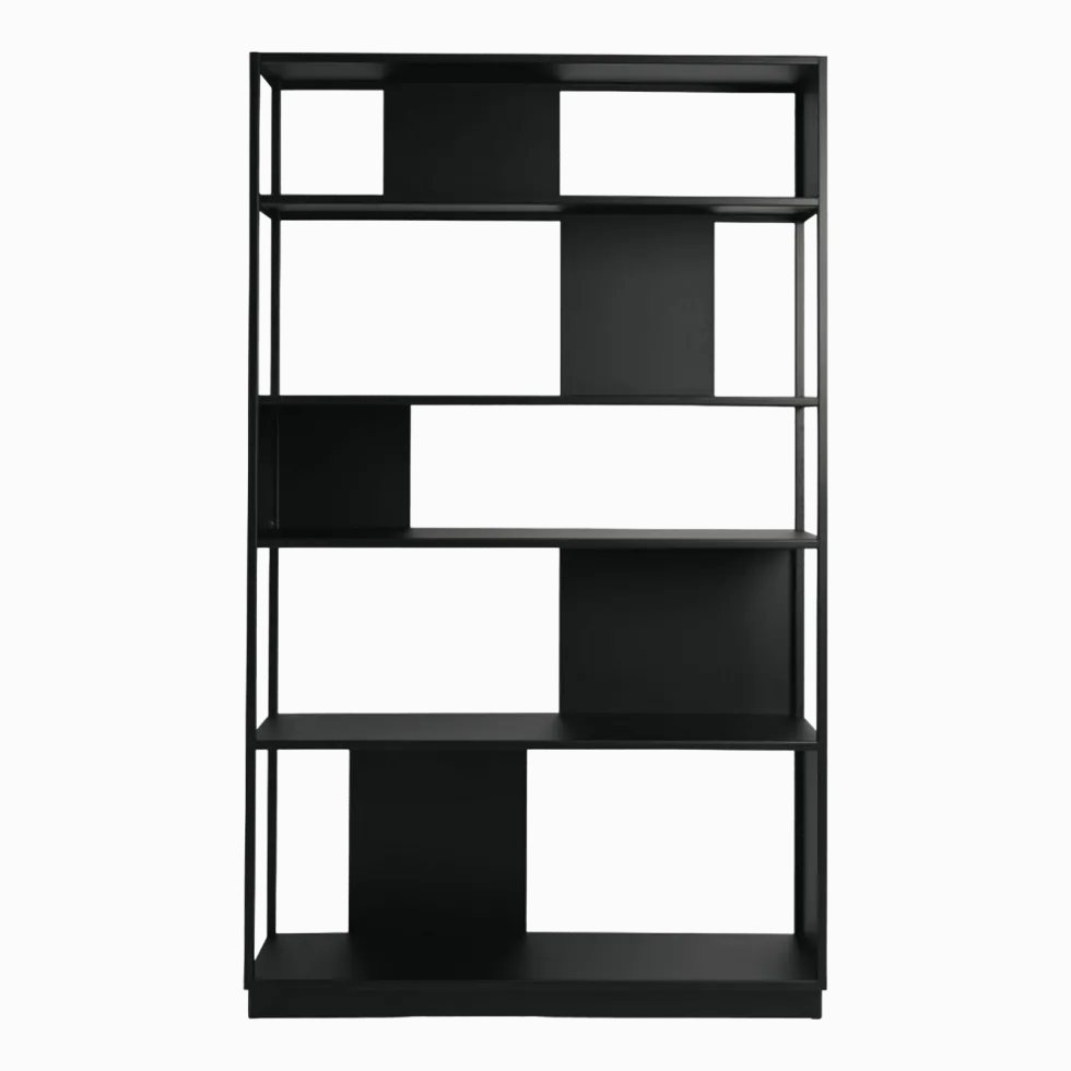 Bibliothèque en métal noir 120 cm Arlequin - Resistub