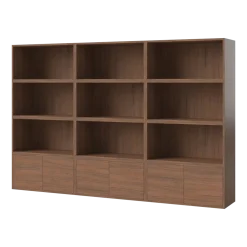 Bibliothèque en noyer huilé 210 x 140 cm Combination 17 - Bolia