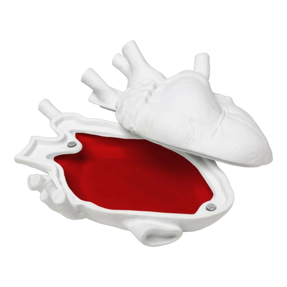 Boite de rangement cœur humain en porcelaine fine Love in a Box - Seletti