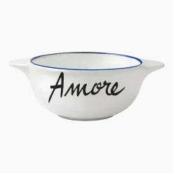 Bol breton en faïence blanche Amore - Pied de poule