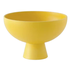 Bol 22 cm en céramique jaune Strøm - Raawii