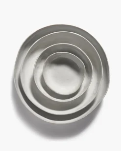 Bol de service blanc cassé en grès 37x7cm - Serax