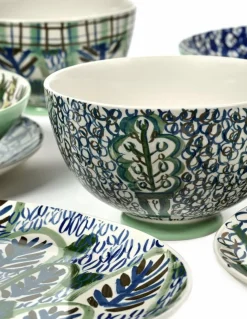 Bol en grès bleu vert 13 cm Kimono - Serax