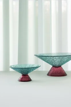 Bol en verre Bonbon bleu/rouge - Hübsch