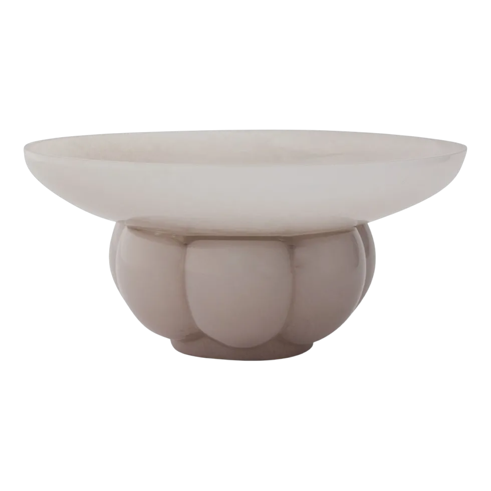 Bol en verre rose pâle 33x15cm Uva - AYTM