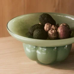 Bol en verre vert 33x15cm Uva - AYTM