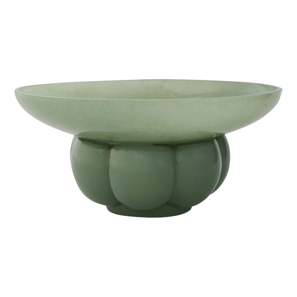 Bol en verre vert 33x15cm Uva - AYTM