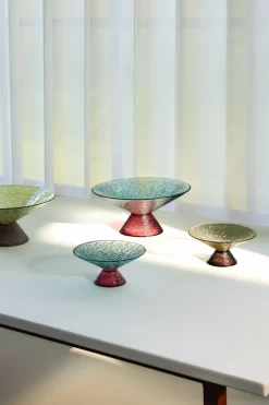 Bol rond en verre rouge 25x12 cm Bonbon - Hübsch