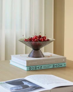 Bol rond en verre vert 25x12 cm Bonbon - Hübsch