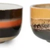 4 bols à dessert en grès humus 12,5 x 12,5 x 6 cm Vaisselle 70's - HKliving