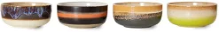 4 bols à dessert en grès humus 12,5 x 12,5 x 6 cm Vaisselle 70's - HKliving