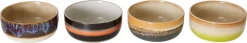 4 bols à dessert en grès humus 12,5 x 12,5 x 6 cm Vaisselle 70's - HKliving