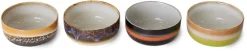 4 bols à dessert en grès humus 12,5 x 12,5 x 6 cm Vaisselle 70's - HKliving