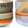 4 bols à dessert en grès reef 12,5 x 12,5 x 6 cm Vaisselle 70's - HKliving