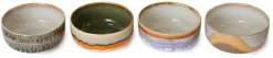 4 bols à dessert en grès reef 12,5 x 12,5 x 6 cm Vaisselle 70's - HKliving