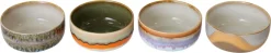 4 bols à dessert en grès reef 12,5 x 12,5 x 6 cm Vaisselle 70's - HKliving