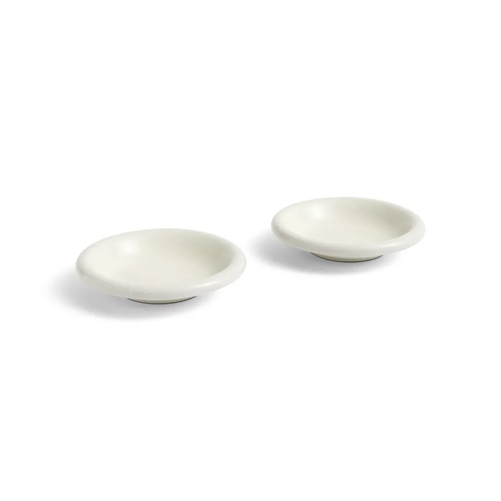 2 bols en terre cuite blanc 20 cm Barro - Hay