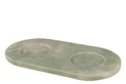 Bols et plateau en marbre vert 23x12x6,5cm Coletta - Versmissen