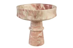 Bol sur pied en marbre rose en blanc 20cm Calista - Versmissen