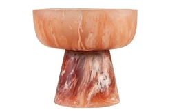 Bol sur pied enrésine rubis et crème 19x17,5cm Rih - Versmissen