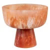 Bol sur pied enrésine rubis et crème 25,5x22cm Rih - Versmissen