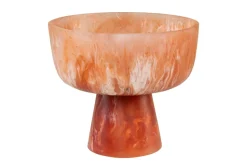 Bol sur pied enrésine rubis et crème 25,5x22cm Rih - Versmissen