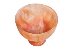 Bol sur pied enrésine rubis et crème 25,5x22cm Rih - Versmissen