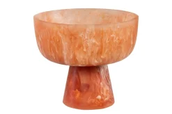 Bol sur pied enrésine rubis et crème 25,5x22cm Rih - Versmissen