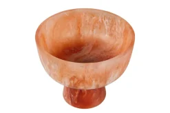 Bol sur pied enrésine rubis et crème 25,5x22cm Rih - Versmissen